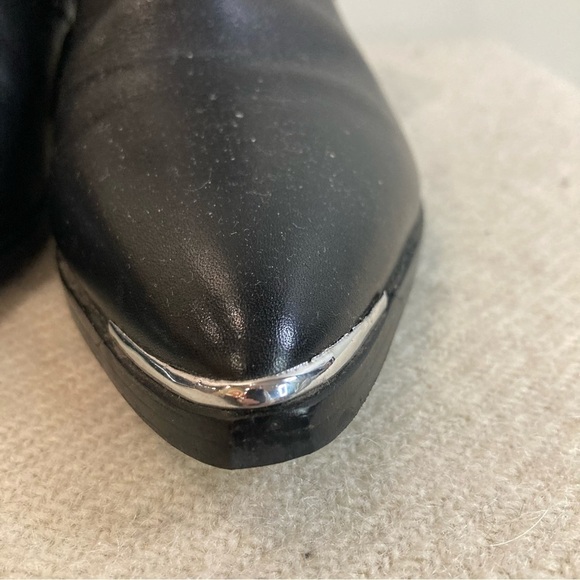 MARC FISHER  SZ 7.5 Idalee Chelsea Pointy Toe Studded Ankle Boots Booties - Picture 4 of 11